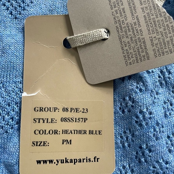 Yuca Paris Knit Pointelle Top NWT - Picture 6 of 12